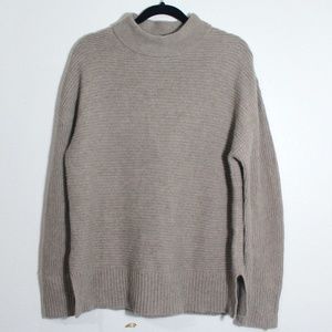 Rachel Zoe 100% cashmere Tan chunky sweater. Size L